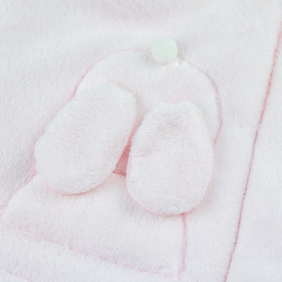 Alison Pink Fleece Baby Pramsuit