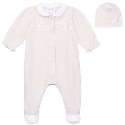 Helen Baby Girls Babygrow and Hat