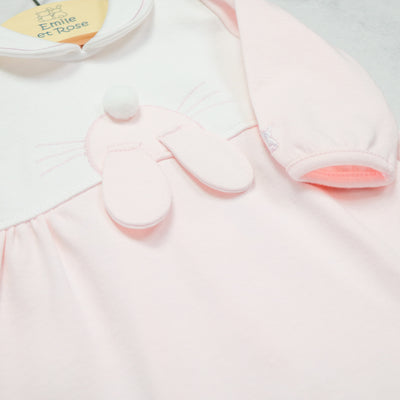 Honey Pink Bunny Girls Babygrow