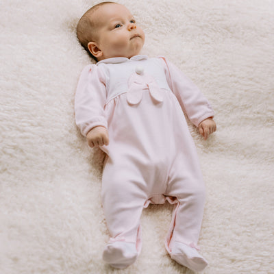 Honey Pink Bunny Girls Babygrow