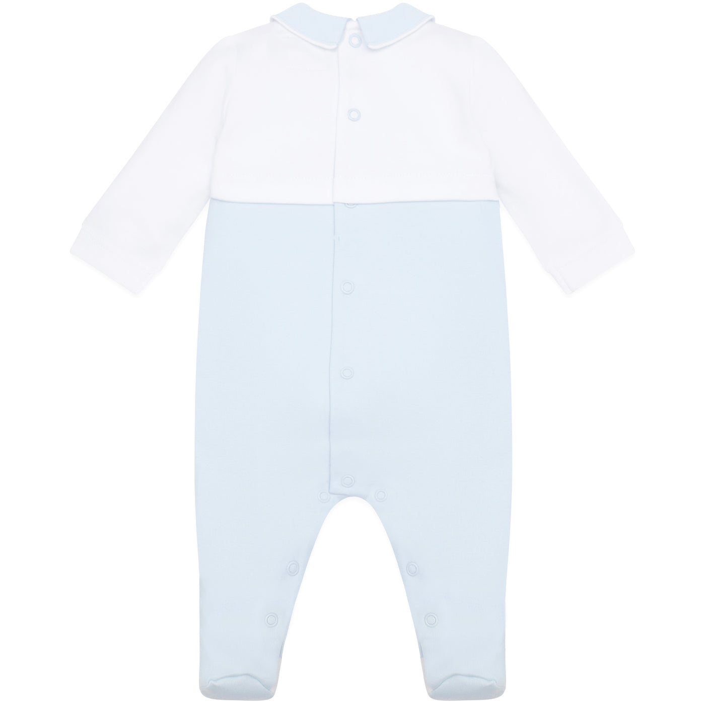 Jasper Blue Boys Teddy Babygrow and Hat