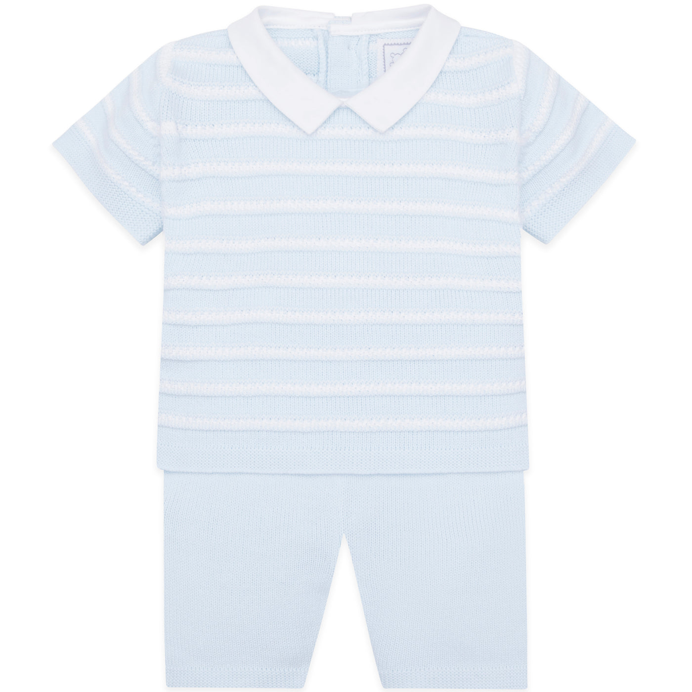 Jerry Blue Boys Stripe Knit Top and Shorts Set