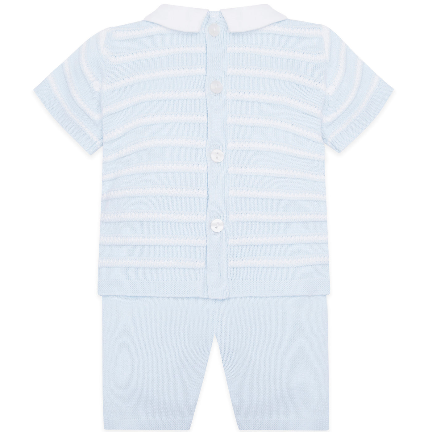 Jerry Blue Boys Stripe Knit Top and Shorts Set