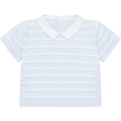 Jerry Blue Boys Stripe Knit Top and Shorts Set