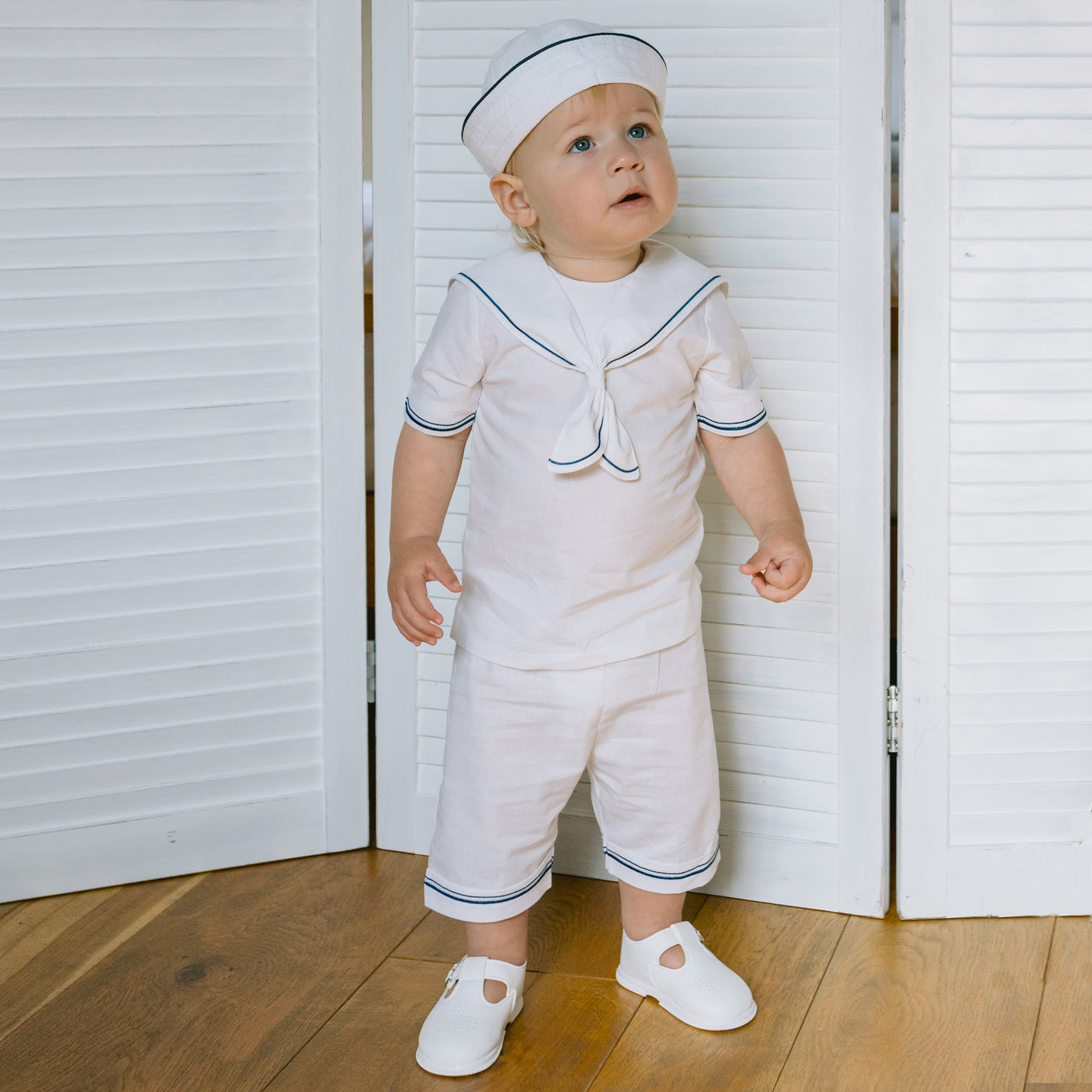 Joseph White Boys Linen Sailor Outfit with Hat