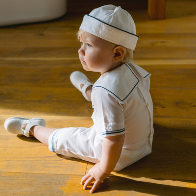 Joseph White Boys Linen Sailor Outfit with Hat