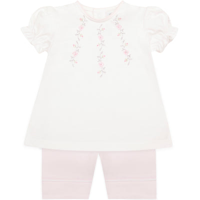 Jewell Pink Girls Top and Shorts Summer Set