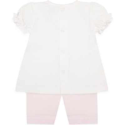 Jewell Pink Girls Top and Shorts Summer Set