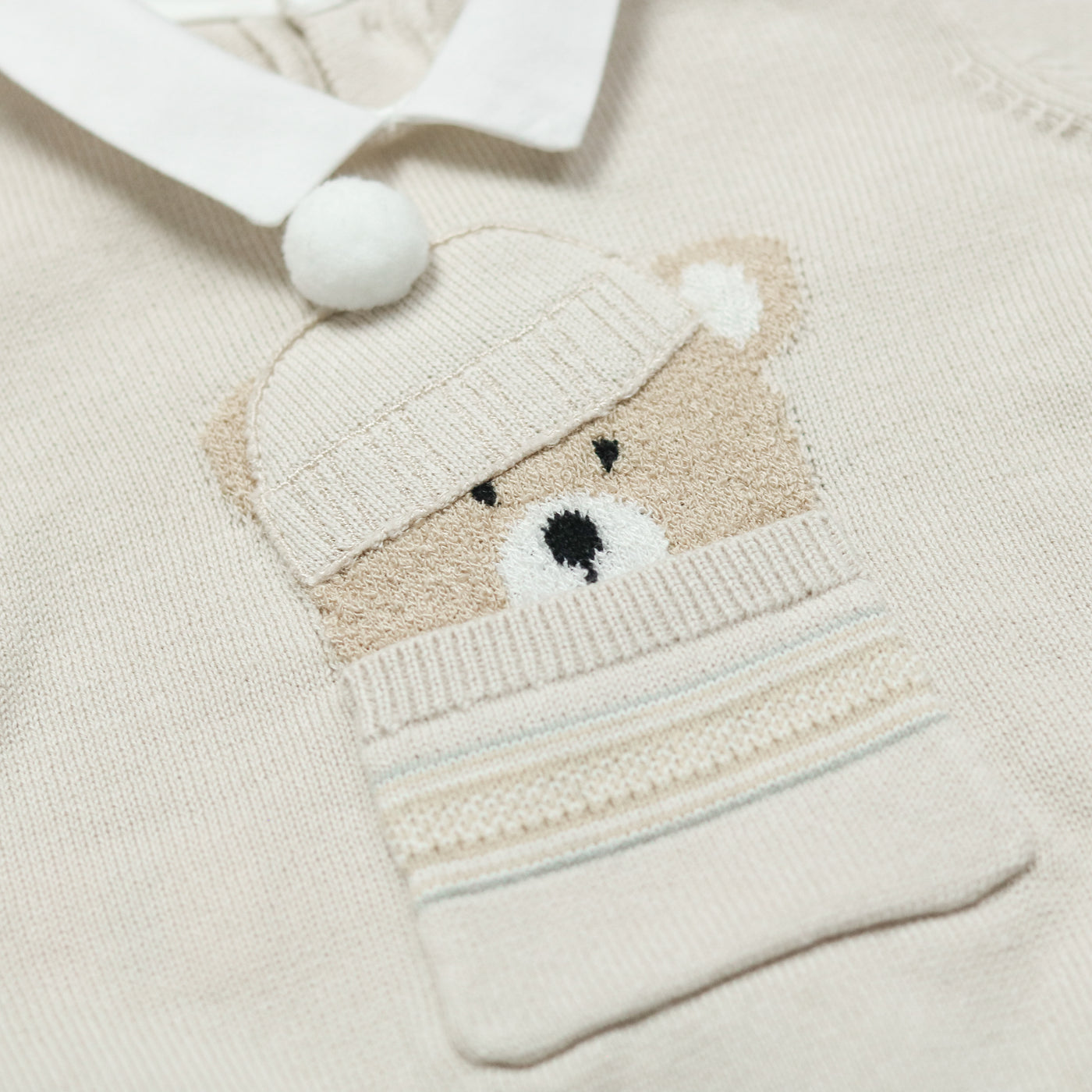 Hudson Stone Knit Teddy Outfit and Hat