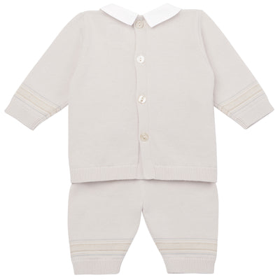 Hudson Stone Knit Teddy Outfit and Hat