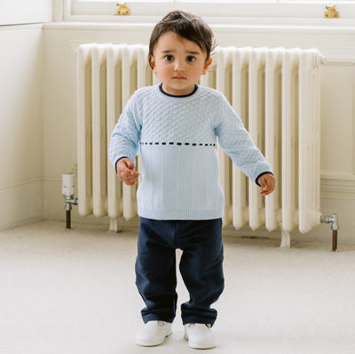 Heston Smart Blue and Navy Boys Outfit