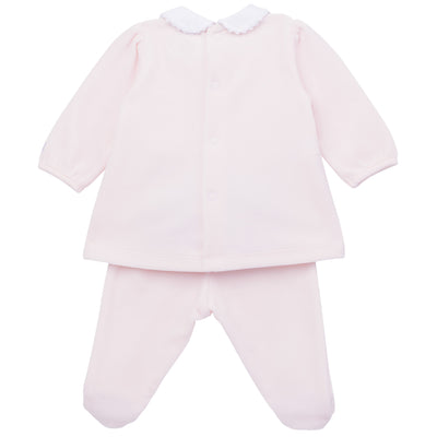 Hazel Velour Bunny Baby Girls Outfit