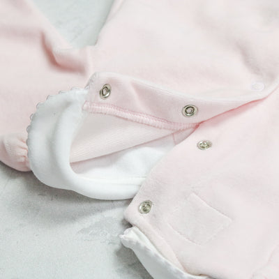 Hazel Velour Bunny Baby Girls Outfit