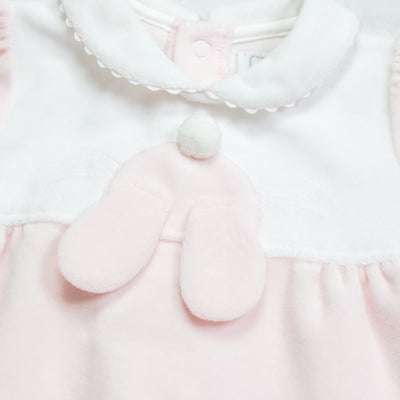 Hazel Velour Bunny Baby Girls Outfit