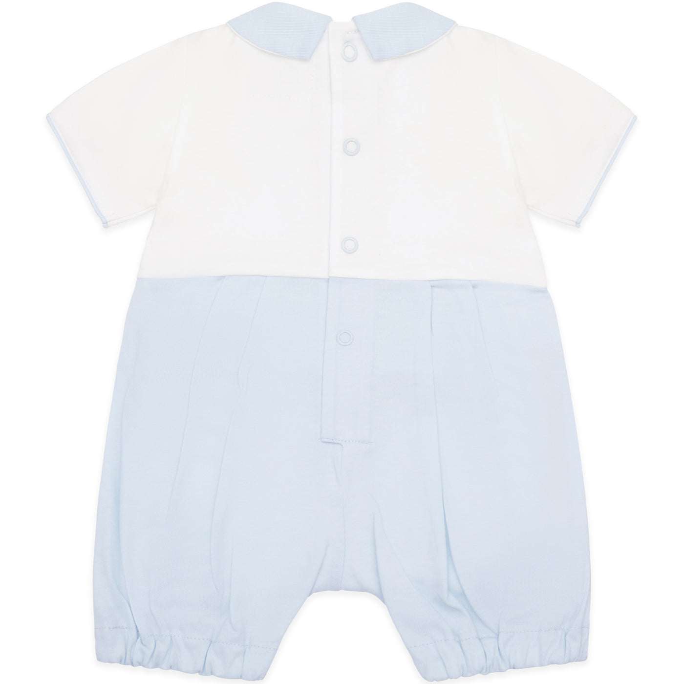 Jarvis Blue Boys Toy Embroidery Romper