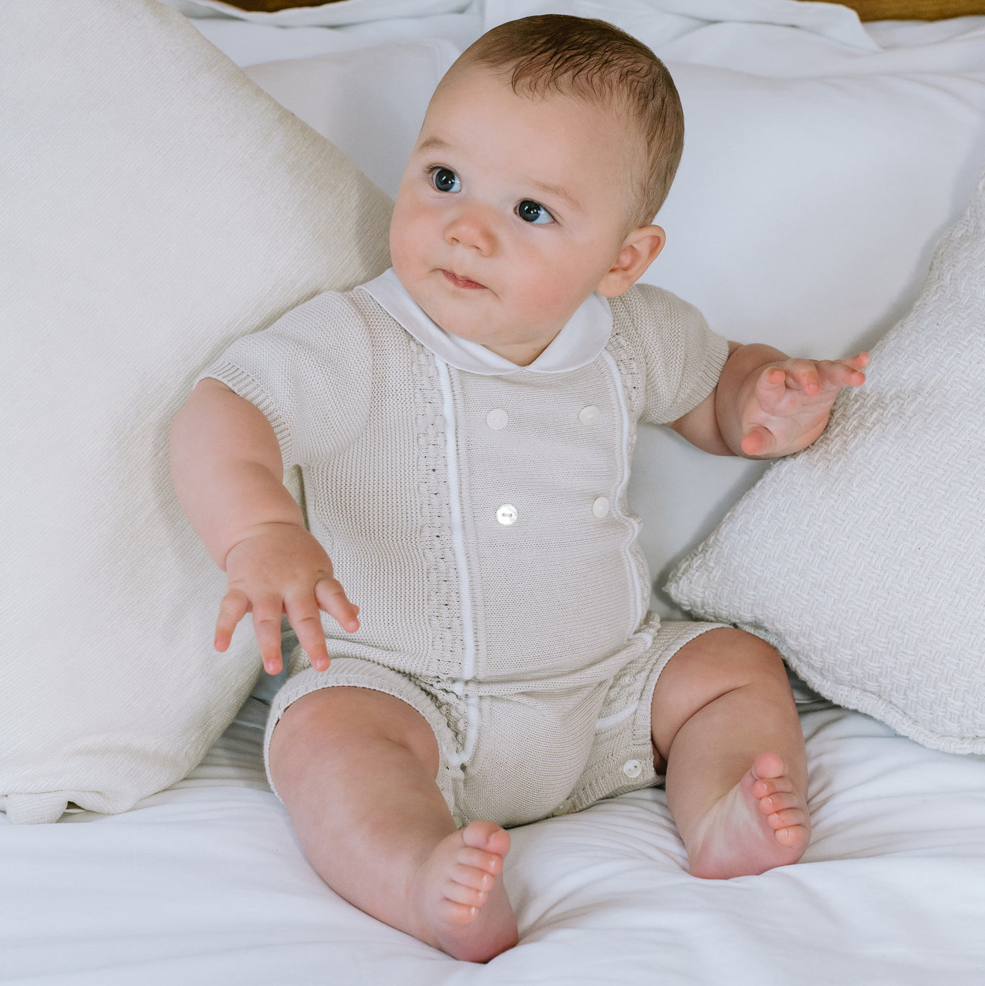 Java Stone Unisex Baby Knit Romper