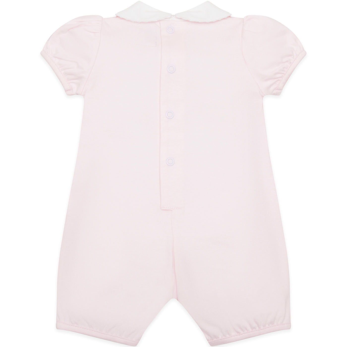 Jody Pink Girls Heart Embroidery Romper