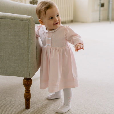 Hettie Traditional Baby Girls Dress and Tights