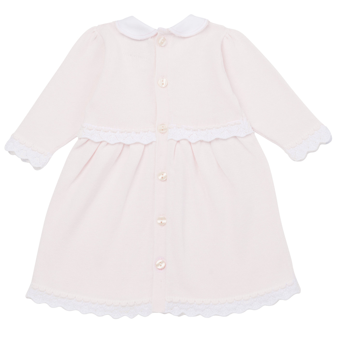 Heather Pink Knit Baby Girls Dress and Tights