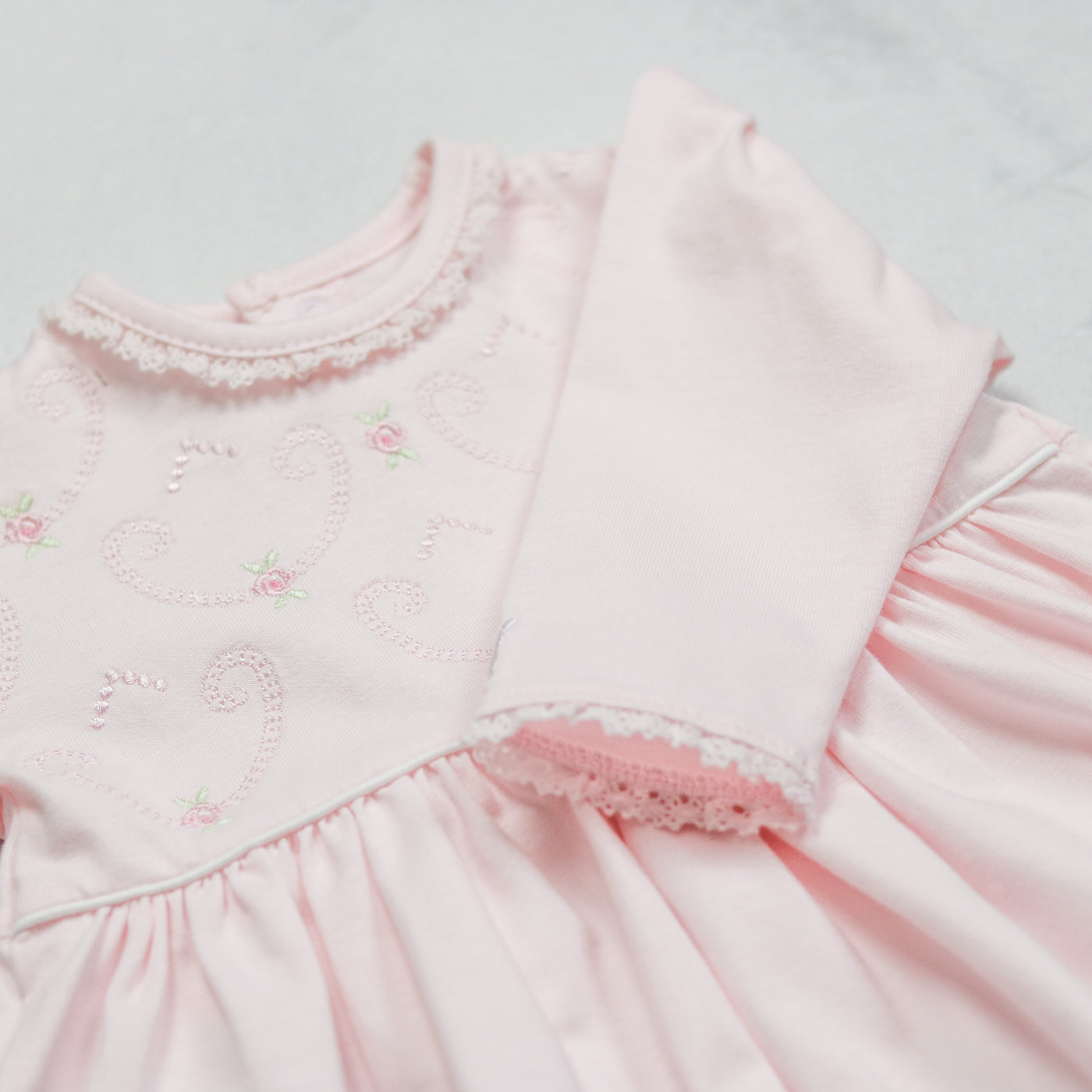 Hannah Baby Girls Dress with Embroidery Detail