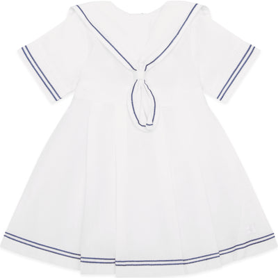 Jocelyn Girls White Sailor Dress and Hat