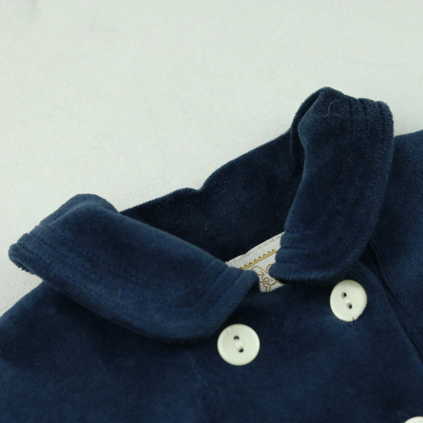 Rosanna Navy Velour Girls Coat & Hat Set