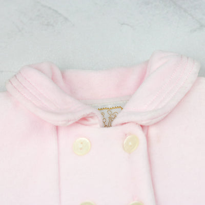 Rosanna Pink Velour Girls Coat & Hat Set