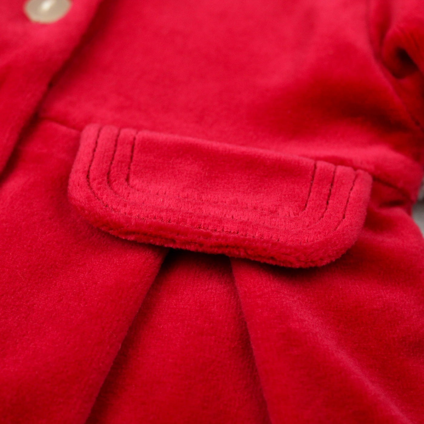 Rosanna Red Velour Girls Coat & Hat Set