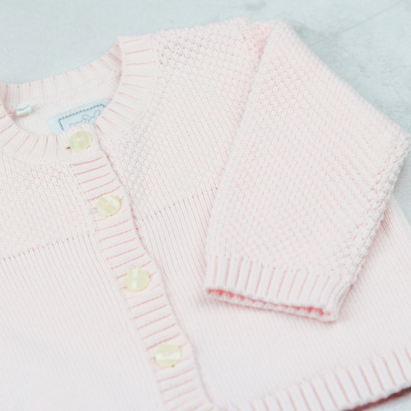 Cypress Pink Knit Baby Cardigan