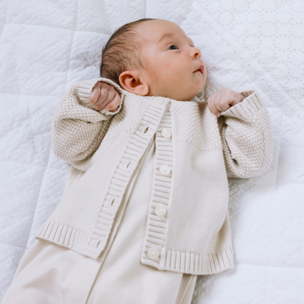 Cypress Stone Knit Baby Cardigan