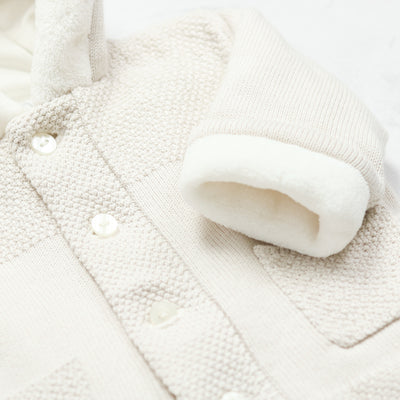 Holland Stone PomPom Hooded Knit Jacket