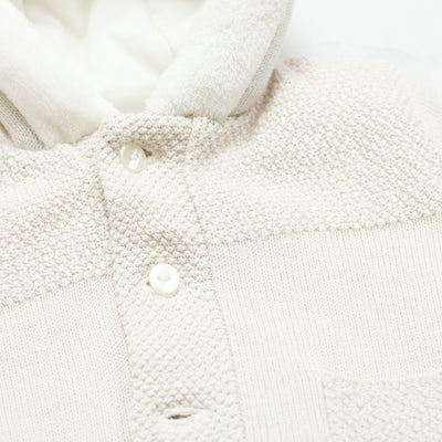 Holland Stone PomPom Hooded Knit Jacket