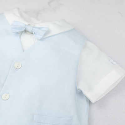 Perry Blue Baby Boys Outfit Set