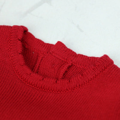 Elise Red Knit All-in-One und Mütze