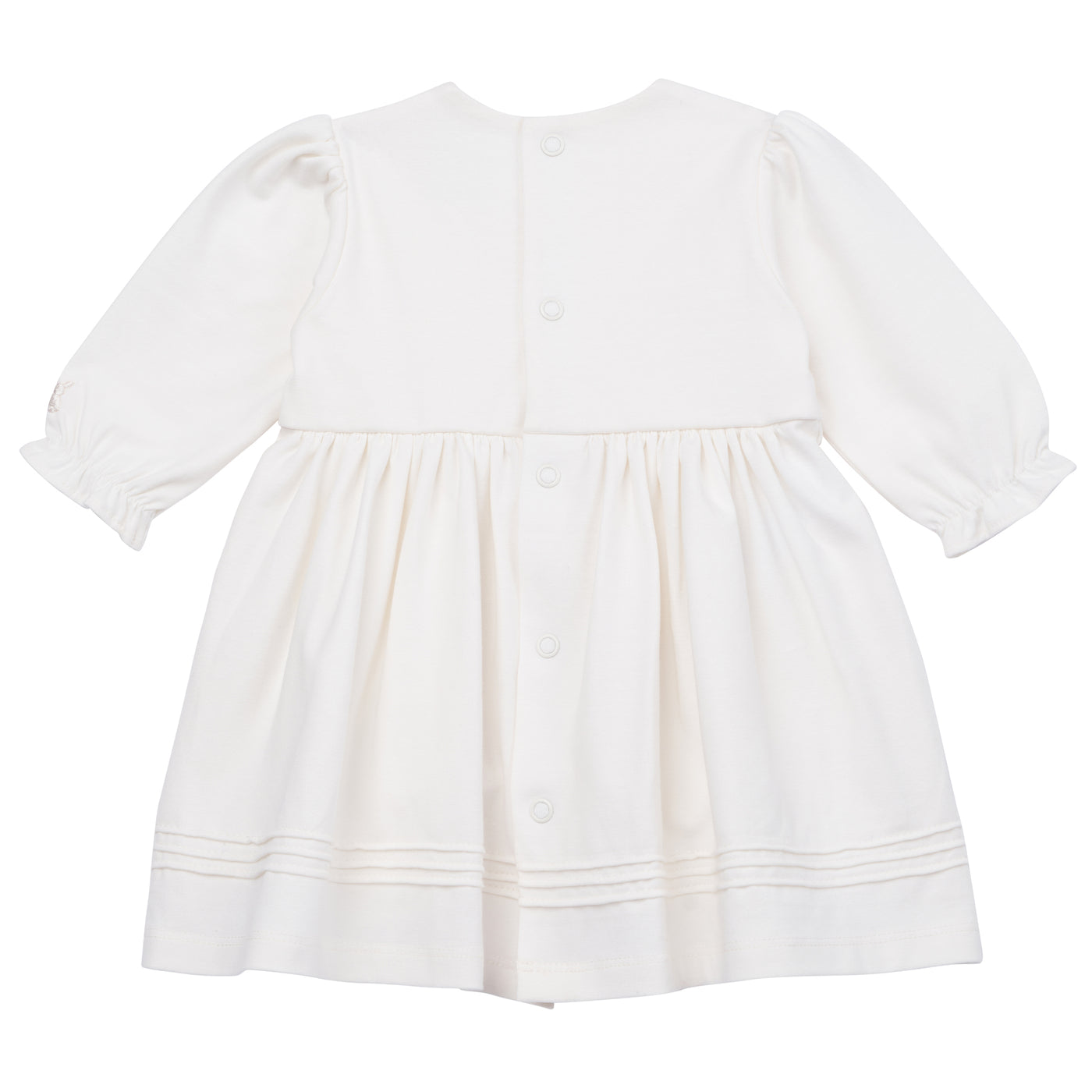 Harper Ivory Baby Girls Dress with Embroidery Design