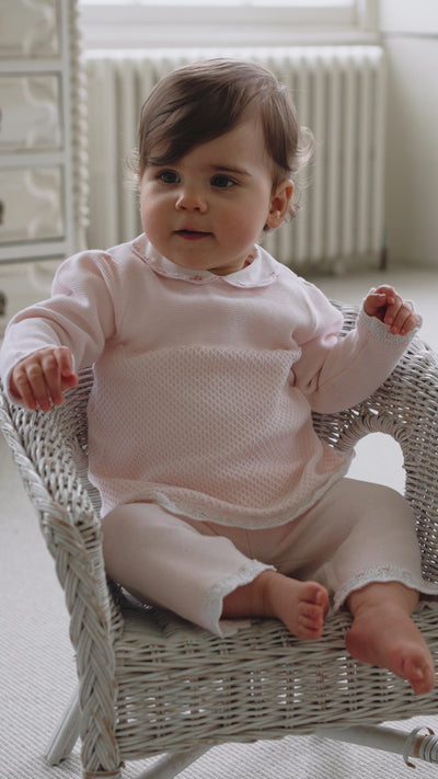 Holly Beautiful Pink Knit Girls Outfit