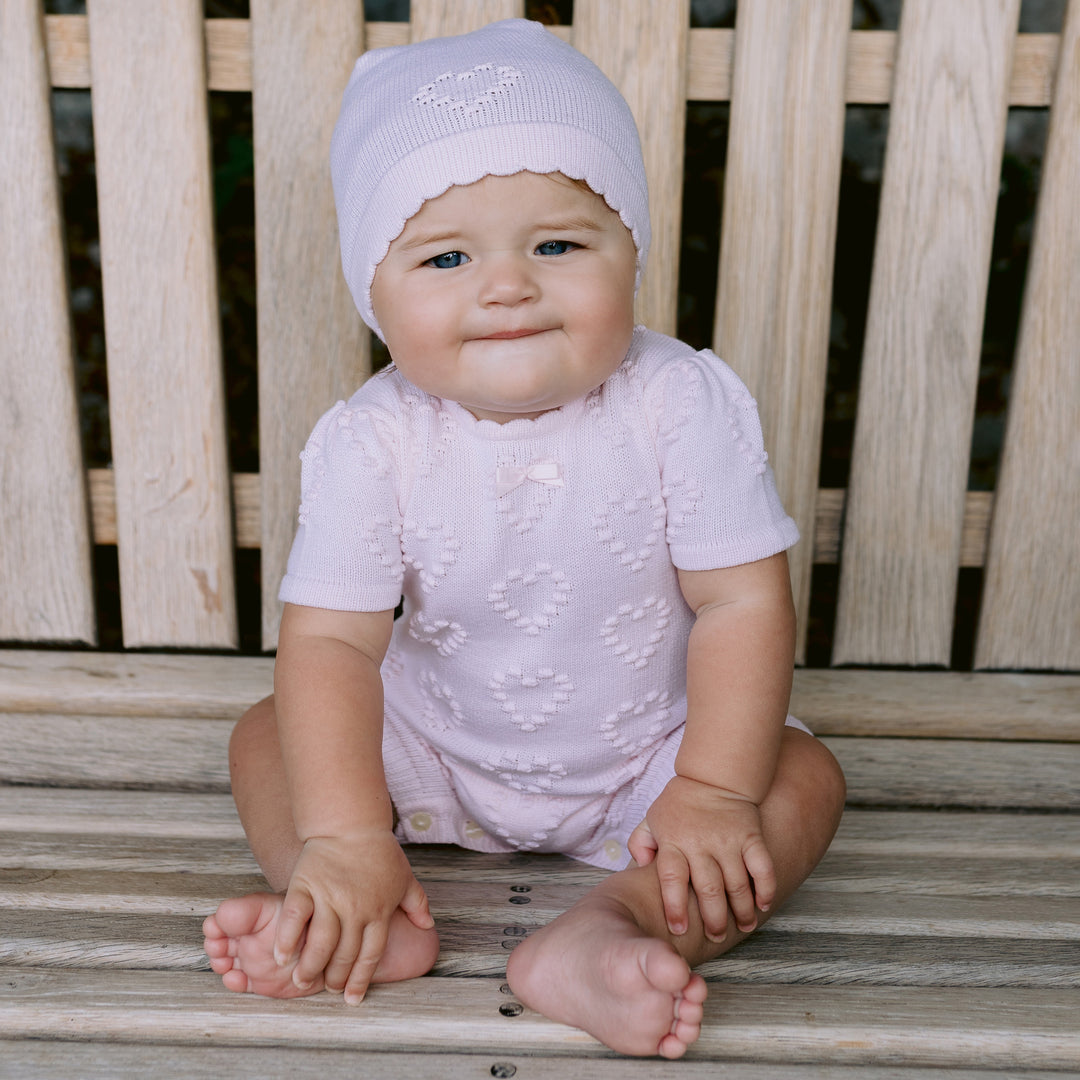Dory Knit Baby Girls Romper Hat